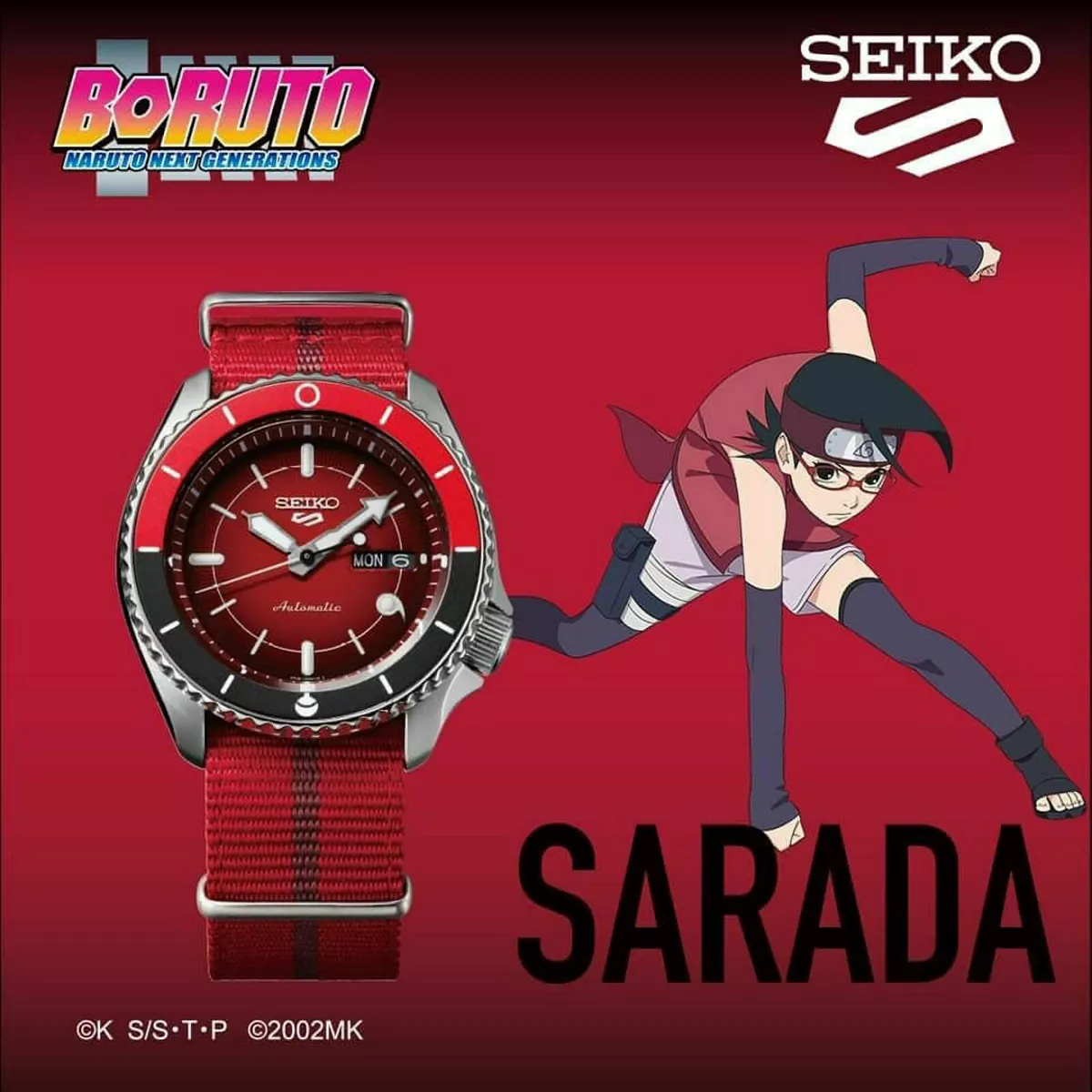 Seiko 5 Sports NARUTO & BORUTO Limited Edition, SARADA UCHIHA Model