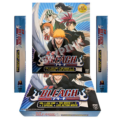 Bleach Complete (Vol.1-366 END + 4 Movies + 2SP) Anime DVD English Dub