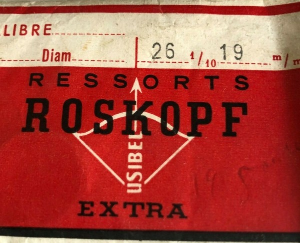 Mainspring Ressort Muelle ROSKOPF original 26 / 19 mm