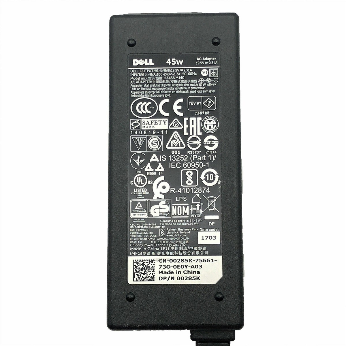 Genuine Dell 45W AC Adapter Power Supply for Inspiron 3558