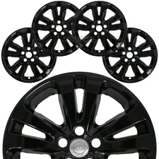 4 fits Chrysler 200 2015-2017 Gloss Black 17" Wheel Skins Rim Covers Hub Caps