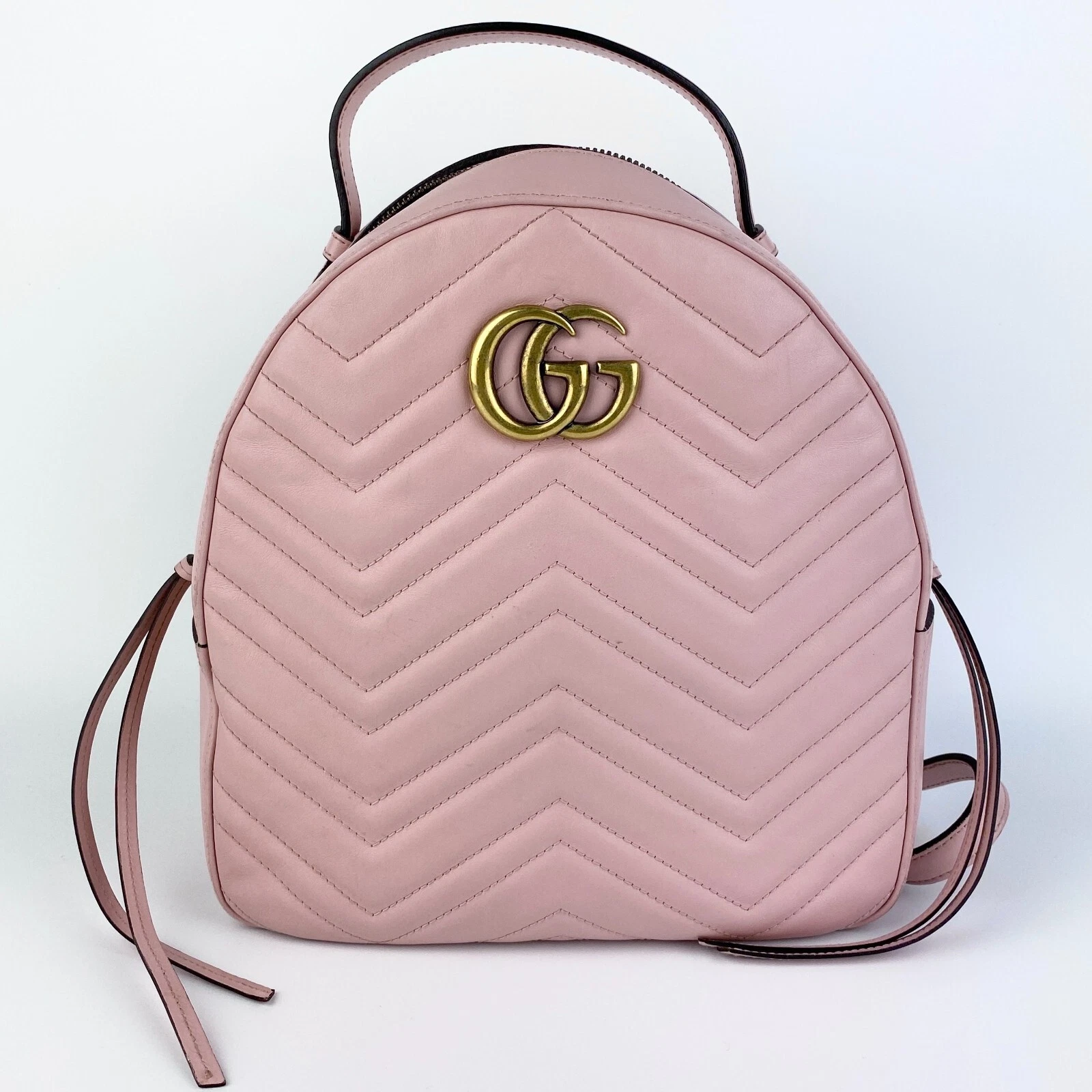 Gucci Marmont GG Matelasse sac à dos sac à bandoulière sac à main rose couette cuir H241