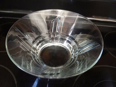 Art Deco Clear Cut Glass Bowl Going Out Of Business Sale 