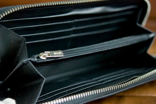 COACH Women's Long Zip-Around Wallet In Signature Canvas (Graphite - Black) - Picture 4 of 11