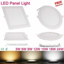 Ultraslim 3W 9W 12W 15W 18W 24W LED Panel Downlight Einbauleuchte Deckenleuchte