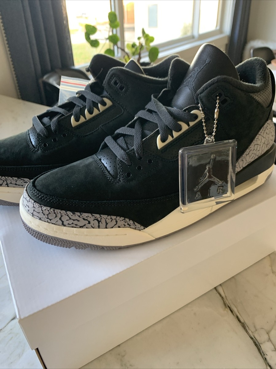 Size 12 Women's/10.5 Men's - Jordan 3 Retro Mid Off Noir W