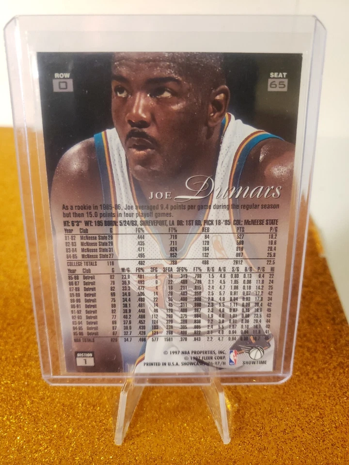 1996-97 Flair Showcase Row 0 #65 Joe Dumars - Image 2 of 2