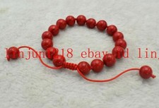 Pretty 8/10/12mm Red Coral Round Gemstone Beads Bracelet 7.5'' AAA 