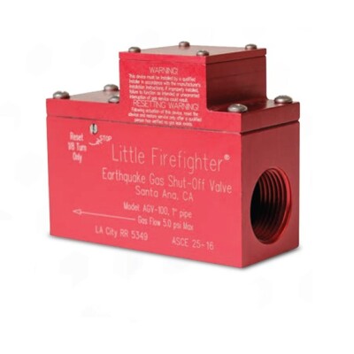 Little Firefighter Automatic Shut-off Valve - AGV100 1'' Horizontal