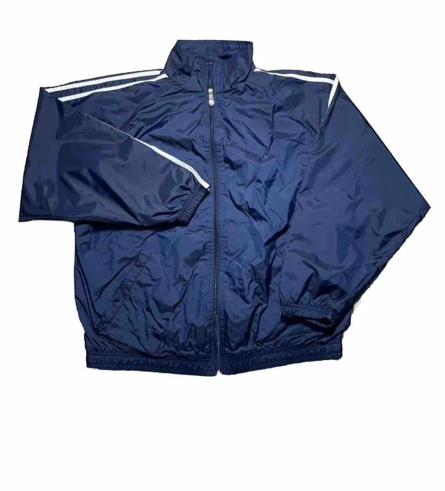 De Colección Años 90 Ivy Crew Sport Y2K Cortavientos Chándal Deportivo Sudadera Talla L Azul Marino Foto 4 de 4