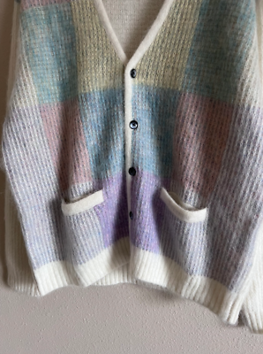 Supreme Brushed Grid Mohair Cardigan - Size Large - White - NEW | eBay