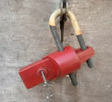 #3 New vintage Antique padlock from soviet Union USSR 2 original keys