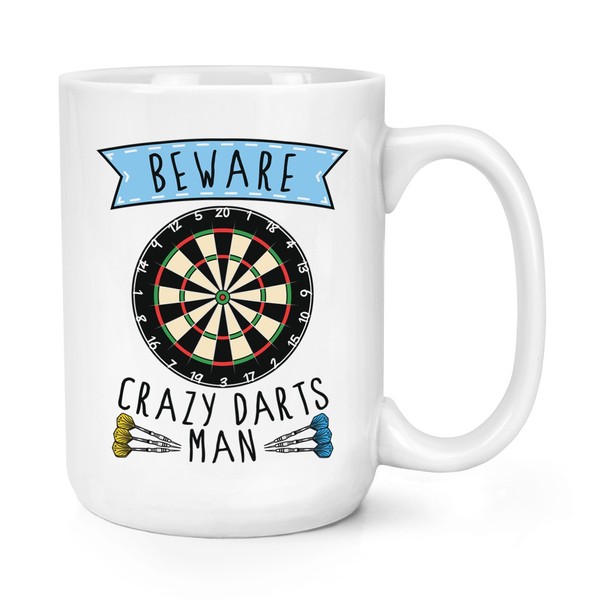 Beware VerrüCkte Pfeilen Mann 426Ml Groß Becher Tasse - Lustig Sport Vatertag-image