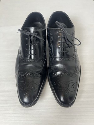 LOAKE Oxford Brogue Schuhe Herren Leder Schwarz Business Zeremonie ENGLAND 10 UK 44
