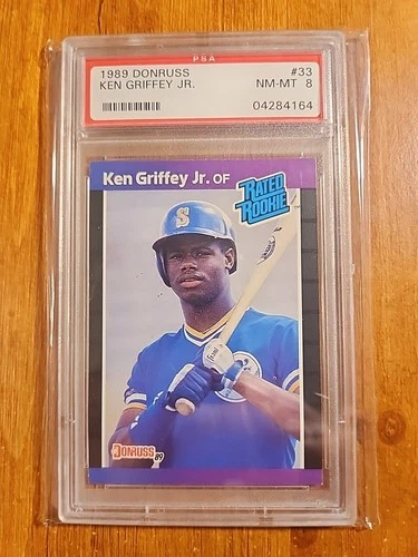 1989 Donruss Ken Griffey Jr. Rookie Card #33 Seattle Mariners RC - PSA 8 NM-MT
