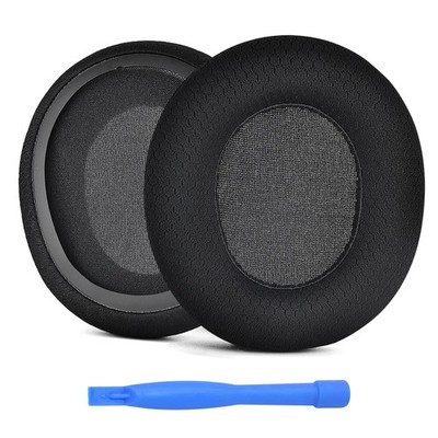 Ear Pads Replacement for SteelSeries Arctis 1/3 / 5/7 / 9 Mesh Fabric, Black 