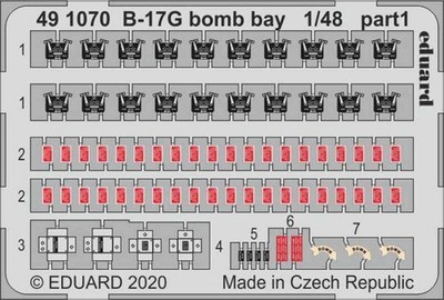 B-17G bomb bay - HKM - / 1:48 - Eduard 491070