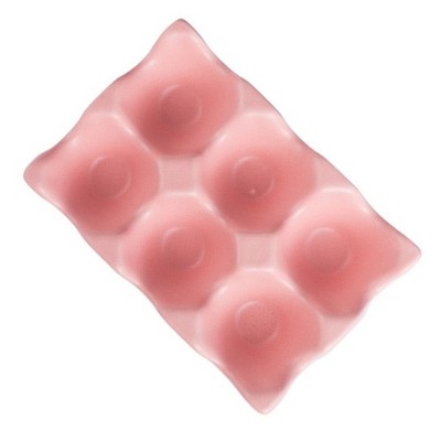6 Gitter Eierhalter Keramik Anti-Rutsch-Eierbox Kühlschrank Stoßdicht Rosa