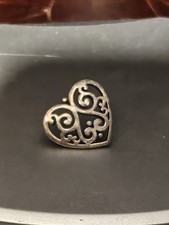 Singular James Avery Sterling Open Heart French Scroll Earring