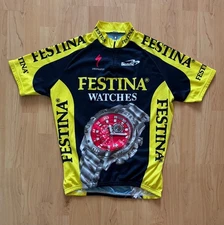 Festina Watches Cycling Jersey XL Biemme Vintage Retro Bike Shirt