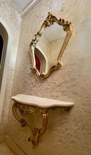 antica console  da appoggio e specchiera in stile Barocco veneziano