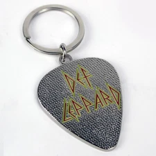 Def Leppard Pick Logo Metal Keychain