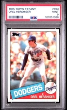 OREL HERSHISER 1985 Topps Tiffany #493 PSA 9 Dodgers HOF Baseball [Nos]