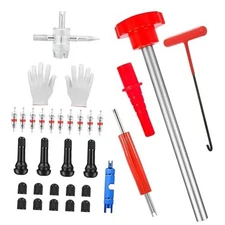 Valve Stem Removal Tool and Replacement Kit - for TR414 & Presta Valve Core, 