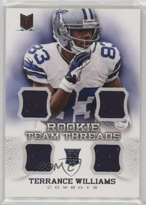 2013 Momentum Rookie Team Threads Quad Materials /299 Terrance Williams RC 15w6