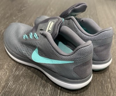 NIKE FLEX 2016 RUN 830751-013 Gray Blue Sneakers Size 5