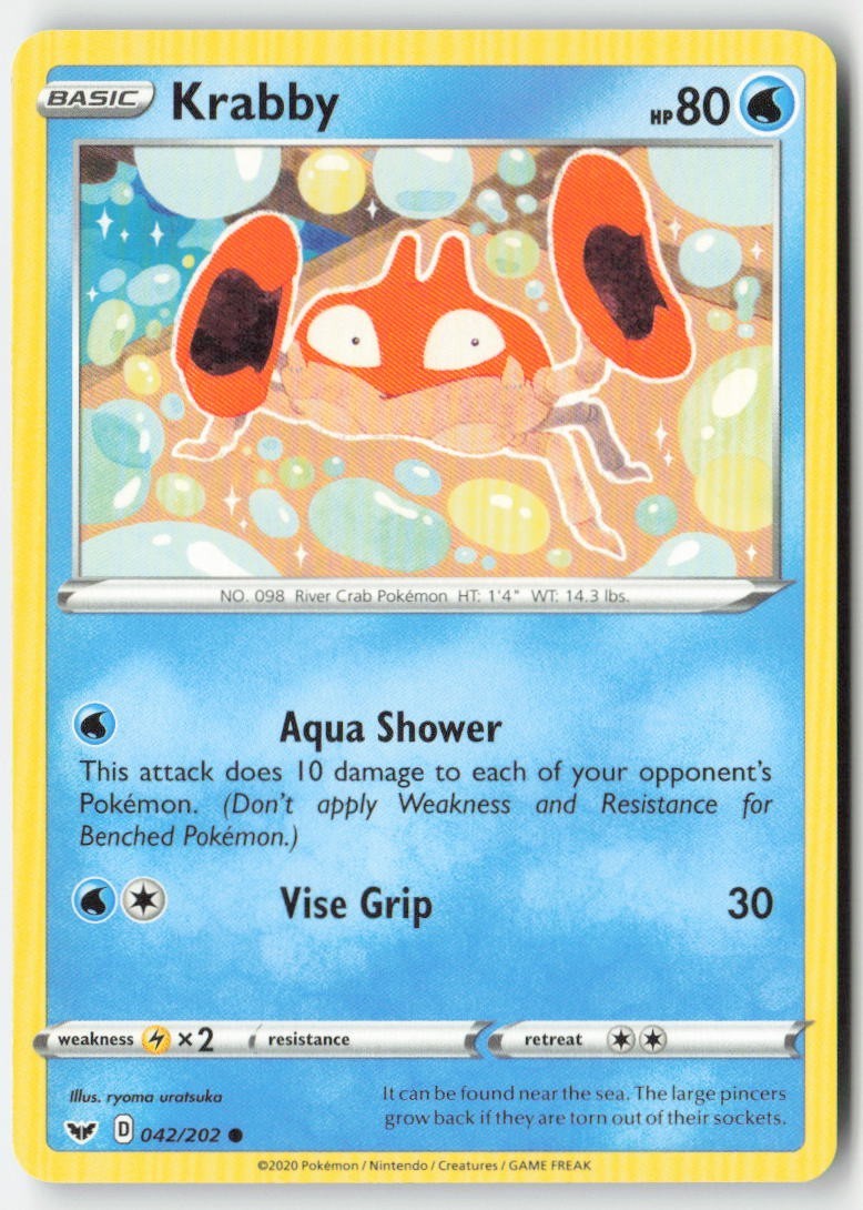 Pokemon - Krabby #42/202 Regular - Sword & Shield