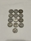 12 90% Silver Quarters And 1 Standing Liberty Silver Quarter