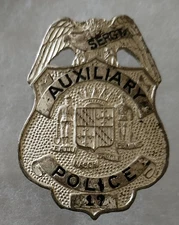 Obsolete Baltimore City Maryland Auxiliary Police Sergeant Badge