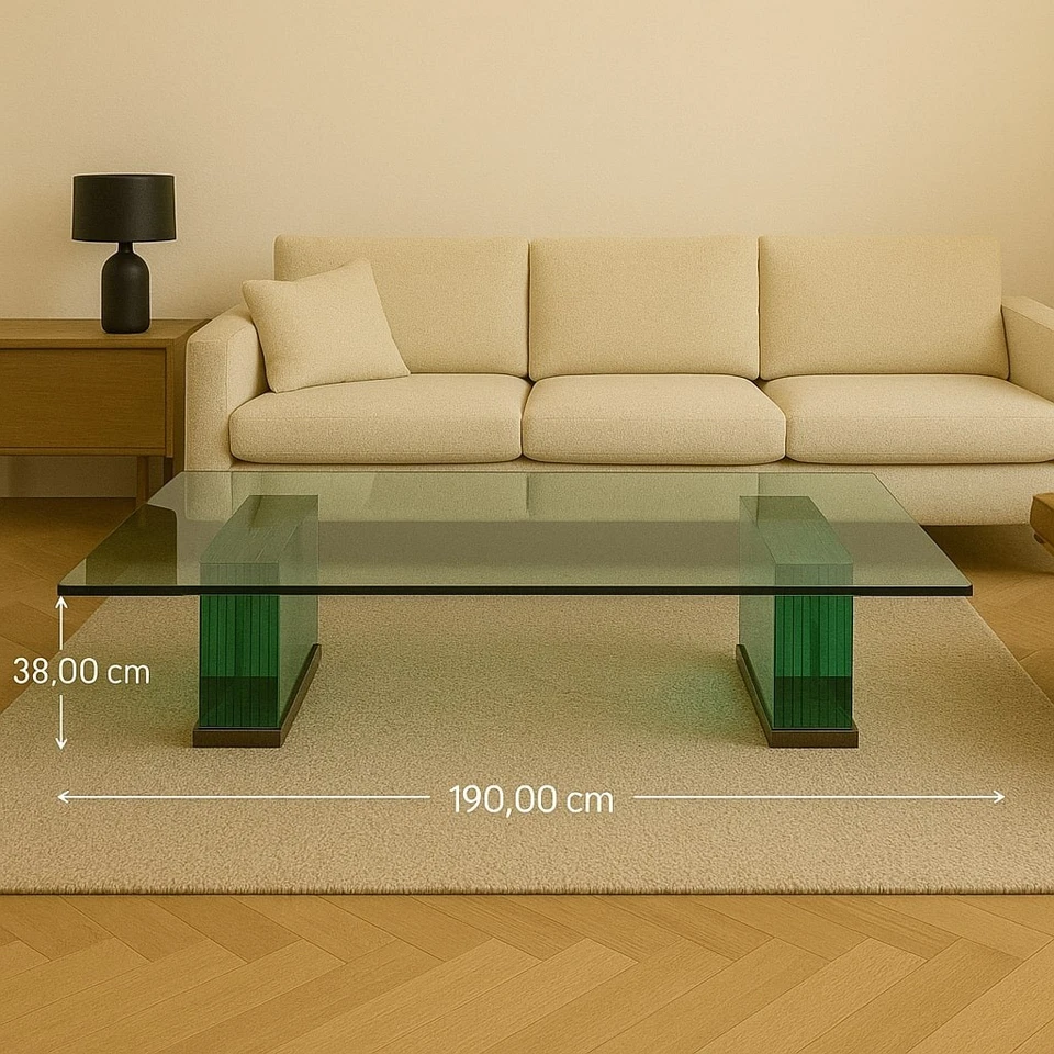 Mesa de centro vintage con tapa de cristal diseño Italia años 70-80 original Foto 2 de 4