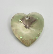 Swarovski Crystal Luminous Green 28mm Heart 6228 Pendant/ Suncatcher; Large 
