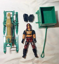 1984 GI Joe Zartan V1 w Chameleon Swamp Skier Backpack Shield Knee Pads ARAH