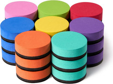 24 Pack Magnetic Whiteboard Dry Erase Erasers for Classroom School