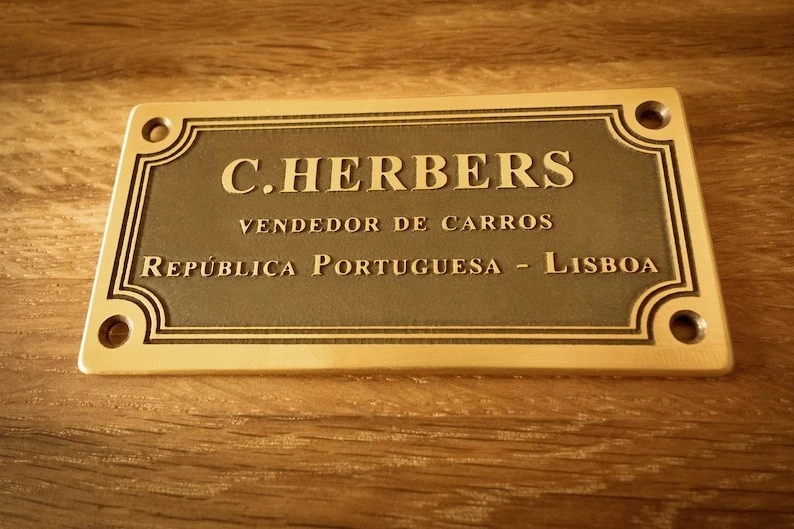 Memorial Nameplate, Bench Name Plate, Brass Plaque, Memorial Name Plaque, Door S - Image 3 of 4