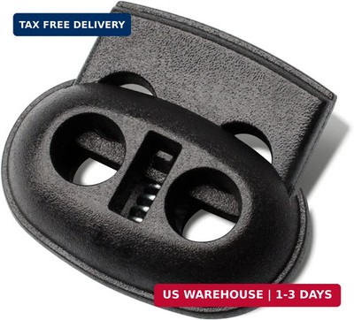 DYZD Plastic Cord Locks Spring Toggle Stopper Double Hole Cord Locks for Drawstr