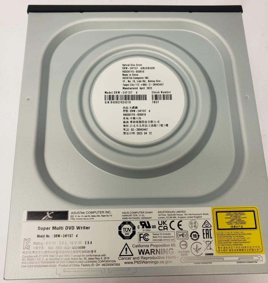 ASUS DRW-24F1ST DVD / CD Internal Optical Disc Drive Rewritable SATA 2A2 - Image 2 of 4