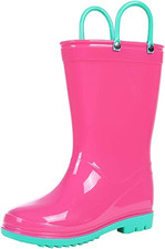 Kids Rain Boots for Boys Girls Waterproof Toddler Rain Boots w/ Easy-On Handles