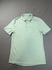 Lululemon Mens Metal Vent Tech Polo Shirt Medium Short Sleeve Mint Green