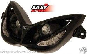 Maschera Faro 4 Alogene Nitro Per Aerox | Compatibile | Colore Nero - Foto 3