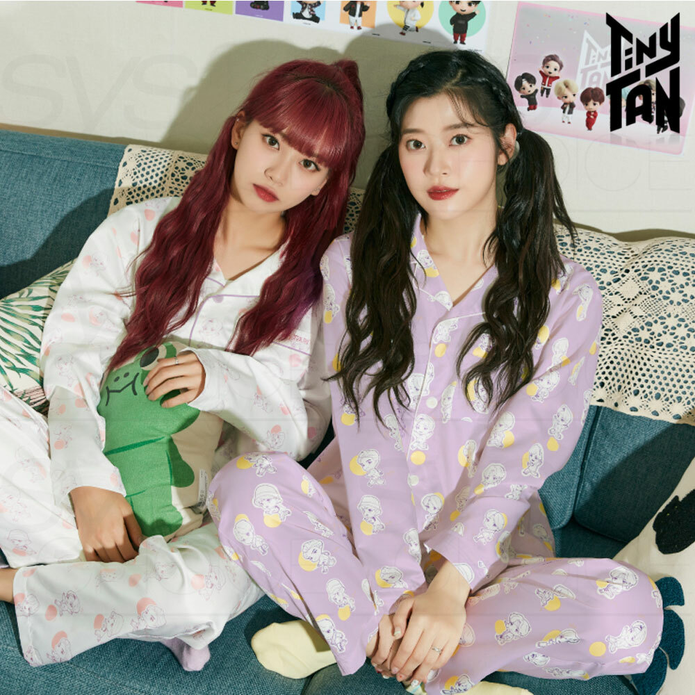 Pijama con puntos de artículos auténticos oficiales BTS TinyTAN + número de seguimiento