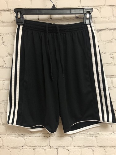 Adidas Boys Climacool Shorts Small Black Athletic Black Elastic Drawstring Waist