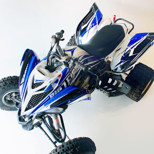 Raptor 700 Graphics 06-08 DFR “Twist” White Blue Sides Fenders Yamaha Raptor 700 - Picture 4 of 4