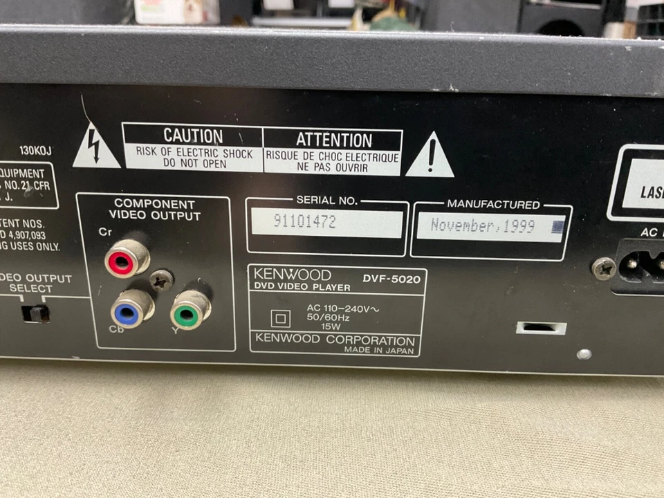 Reproductor de DVD Kenwood DVF-5020 (SOLO PIEZAS) Foto 4 de 4