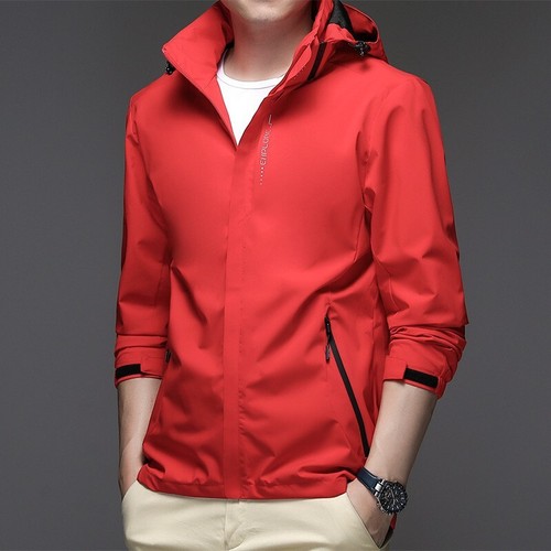 Spring/Autumn Thin Fashion Men's Casual Jacket Hooded Business Windbreaker Tops - Picture 22 of 26