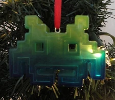 Space Invaders Alien Custom 1980s Video Game Christmas Ornament
