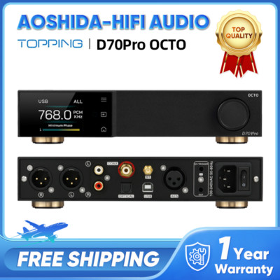 TOPPING D70Pro OCTO HIFI DAC 8x CS43198 DAC Chip Hi-res Wireless Audio Decoder